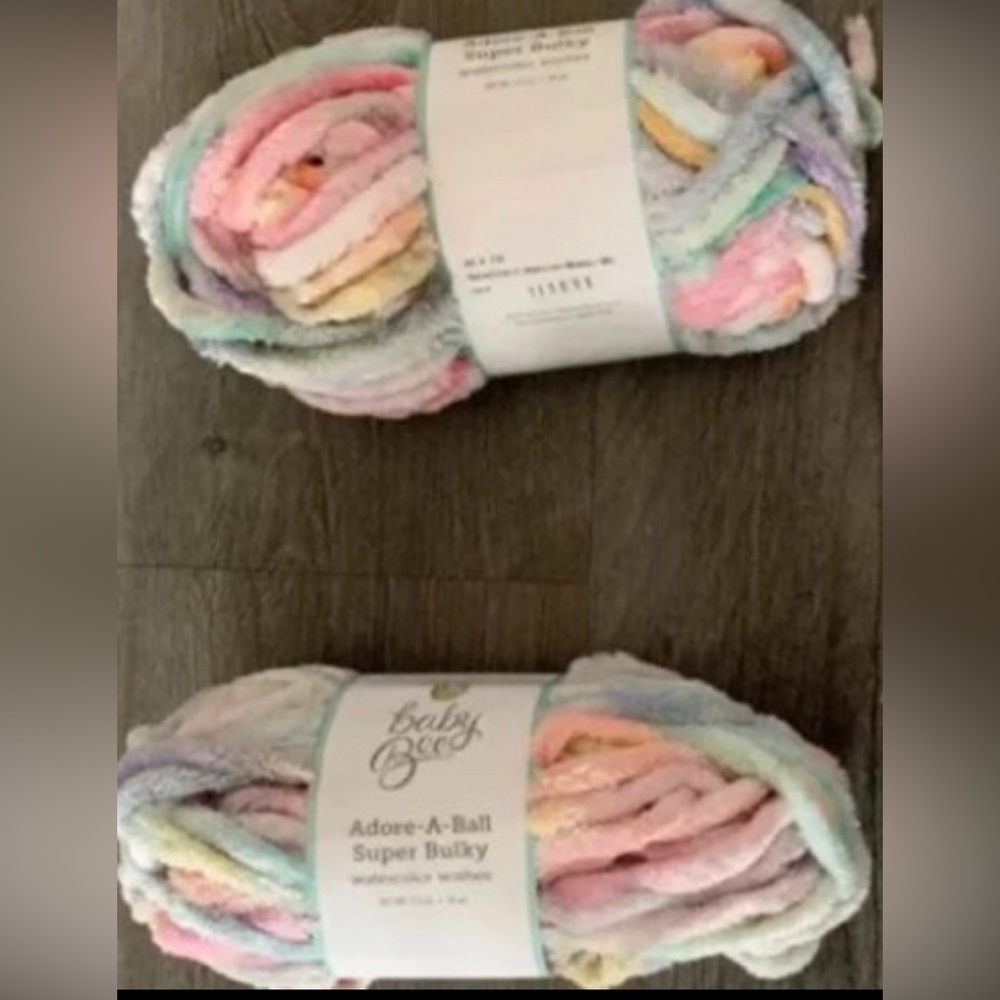 Yarn Bee Adore A Ball Super Bulky Yarn- Watercolor Wishes - 3 Skeins. 2 shown